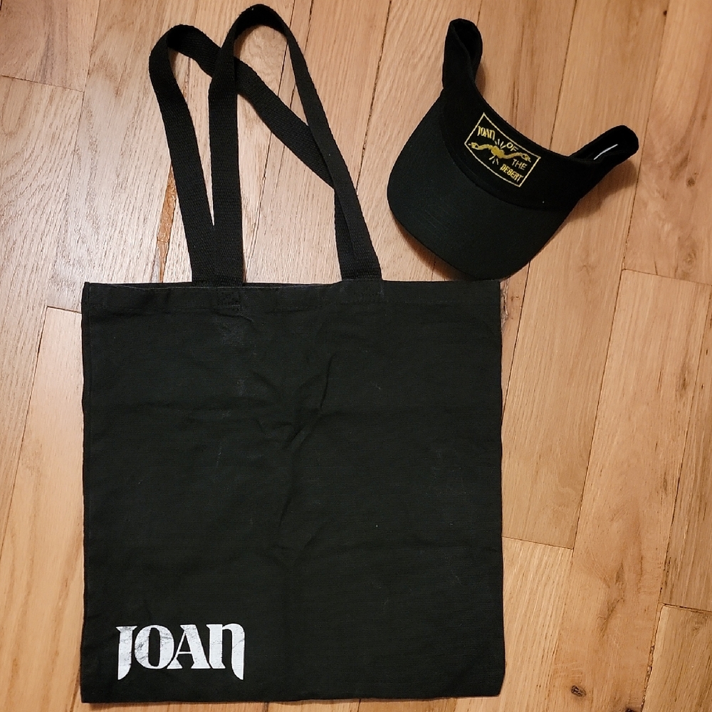 Joan Creative Agency Black Tote Bag and Visor Set